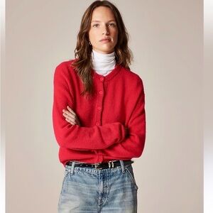 J. Crew Super Soft Red Women's Cardigan Sweater L